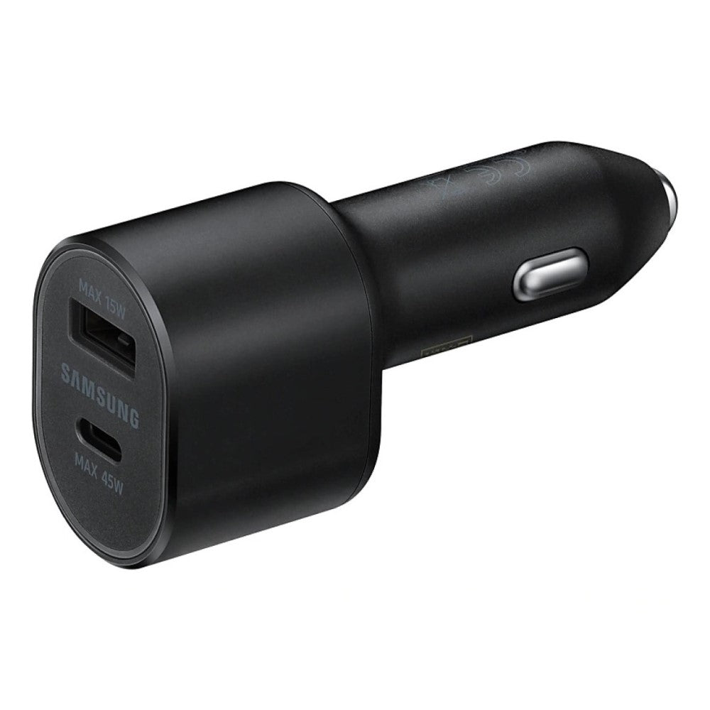 Samsung Super Fast Dual Car Charger (45W+15W) 2 Ports (Includes Cable) - Black