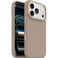 Thumbnail for OtterBox Symmetry Cactus Leather MagSafe Case for Apple iPhone 17 Pro - Grey Comfort (Beige)