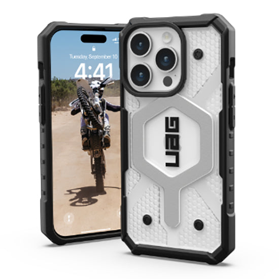UAG Pathfinder Clear Magsafe Case for iPhone 15 Pro - Ice