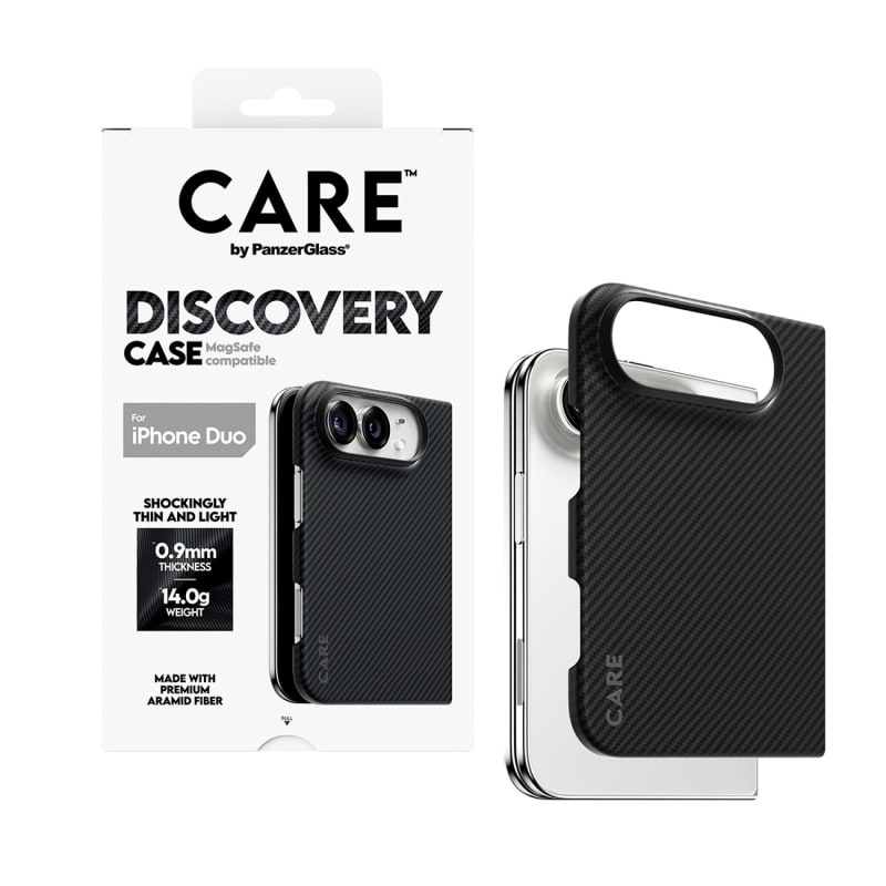 CARE by PanzerGlass Discovery ARAMID Fibre MagSafe Case for iPhone Duo - black