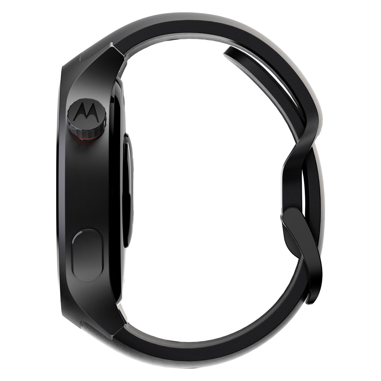 Moto Silicone Smart Watch - Black