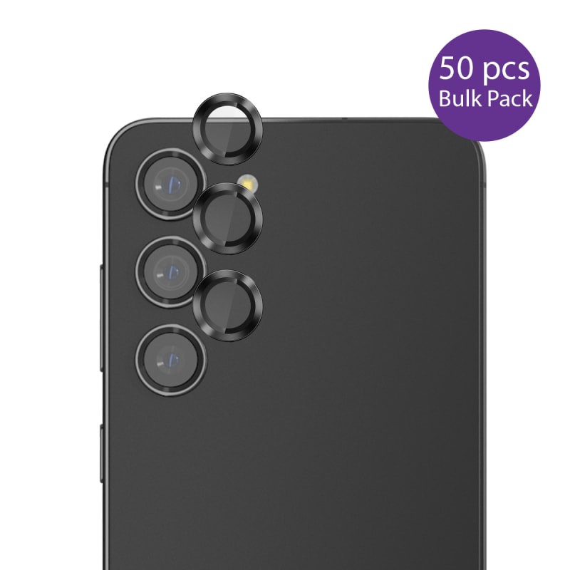 EFM Camera Lens Protector Bulk Pack for Samsung Galaxy S25+ - Carbon