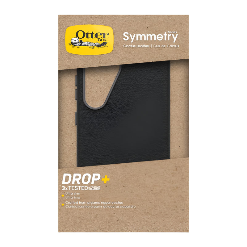 OtterBox Symmetry Cactus Leather Case for Samsung Galaxy S25 - Noir Ash
