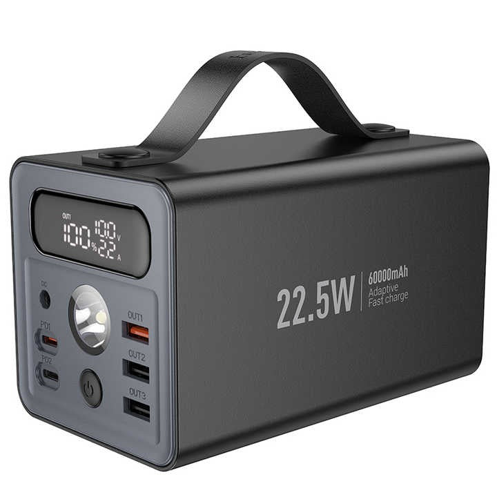 Hoco J138 Distant 22.5W+PD20W+DC12V multi-function power bank(60000mAh) Universal for - Phones/Table