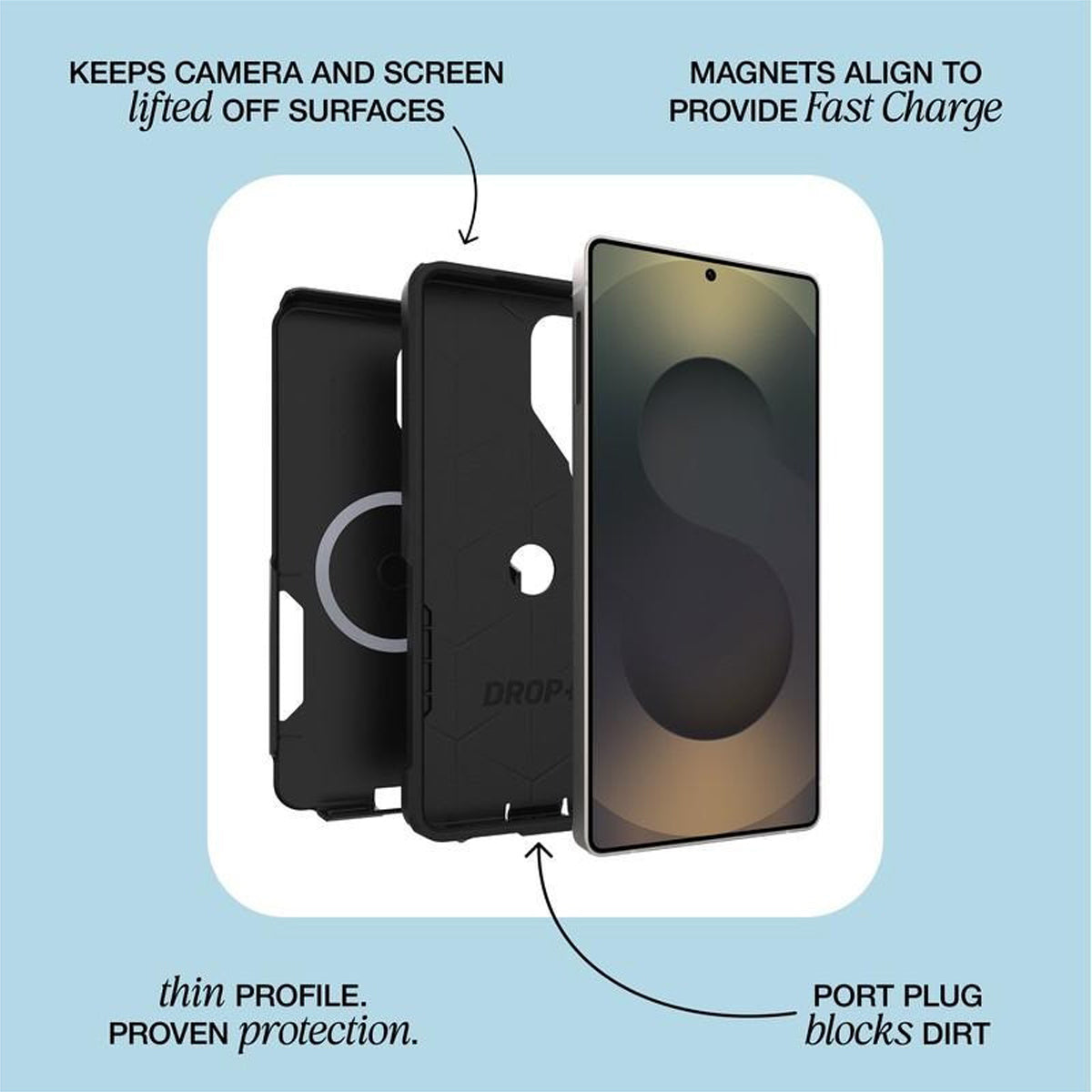OtterBox Commuter Magnets Suits with Case for Samsung Galaxy S26 - Black