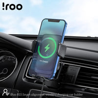 Thumbnail for iRoo R15: 15W Smart Alignment Fast Wireless Charging Windscreen/Dashboard Holder