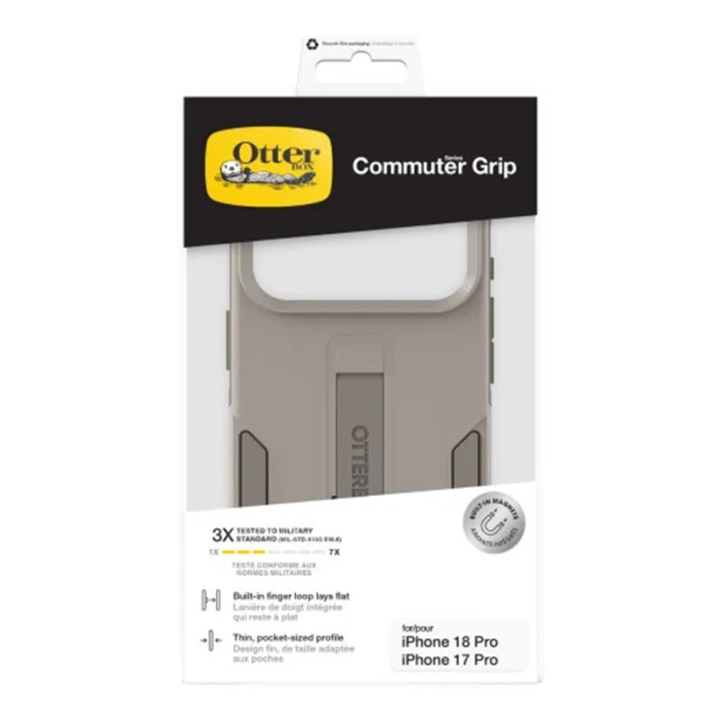 OtterBox Commuter Grip MagSafe Case with Camera Control for iPhone 18 Pro/17 Pro Cottonwood Glen - Light Grey