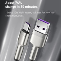 Thumbnail for Baseus Zinc Alloy Metal Cable USB-A to USB-C  1Meter 40W - Black