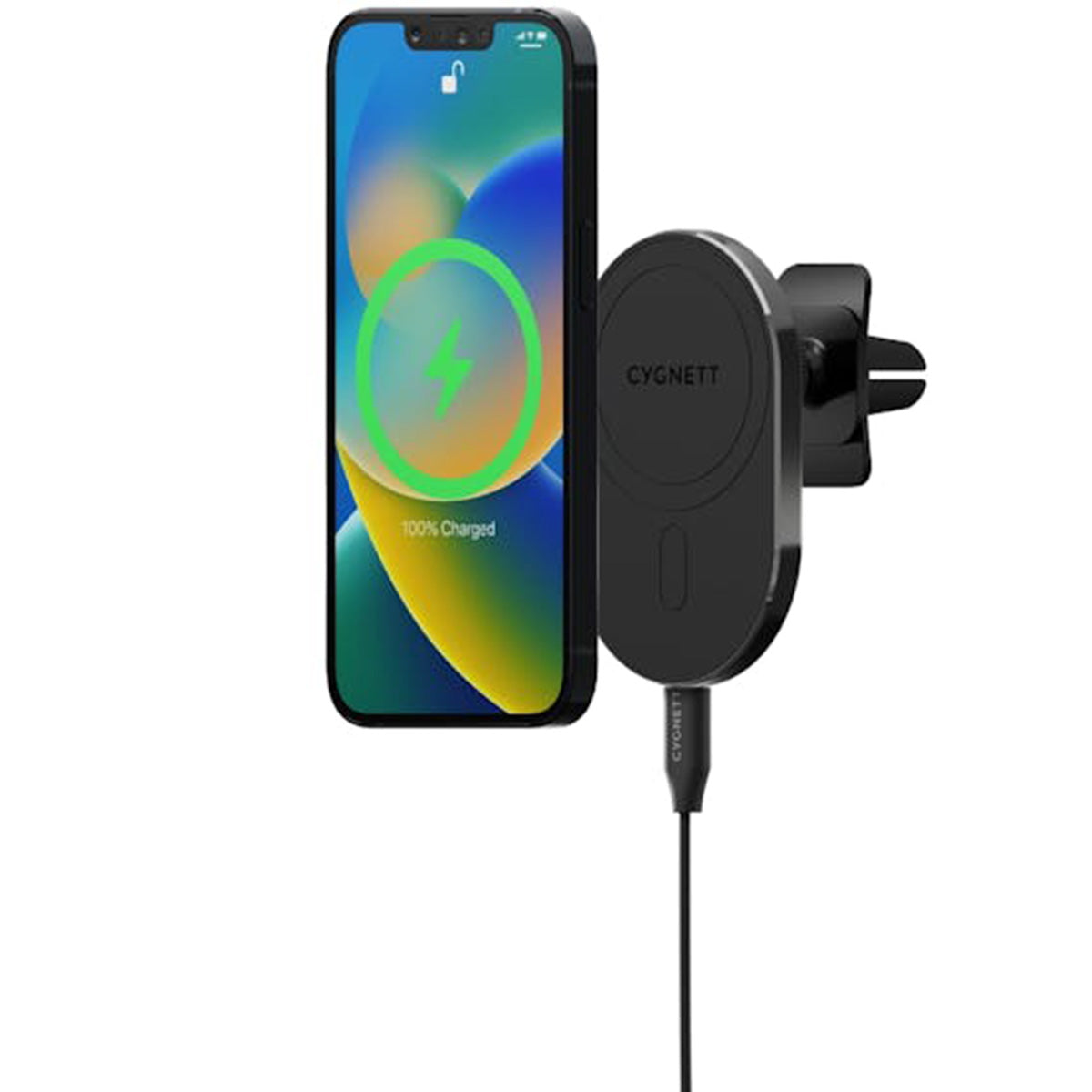 OUT OF STOCK Cygnett MagHold Magnetic II Vent Mount Car Wireless Charger - Black (Magsafe compatible)