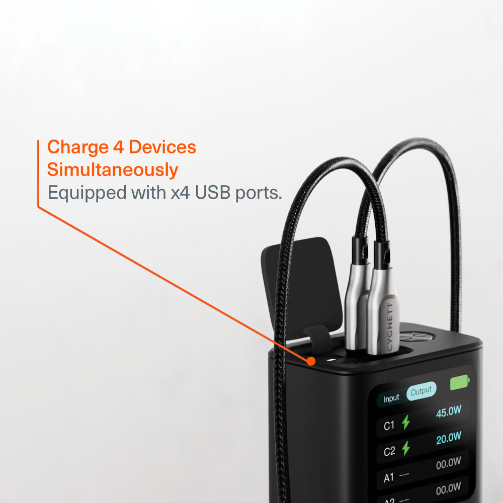 Cygnett Titan PD 3.0 65W 30000mAh Laptop Power Bank - Black
