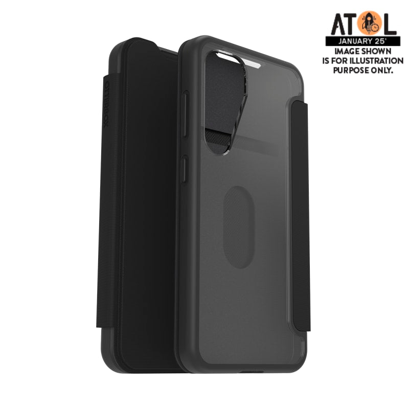 OtterBox React Folio Case for Samsung Galaxy S25 - Black Crystal