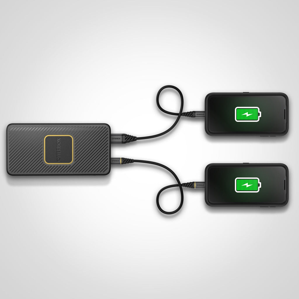 Otterbox 15,000mAh USB-A and USB-C PD 18W plus 10W Qi Wireless Power Bank - Black