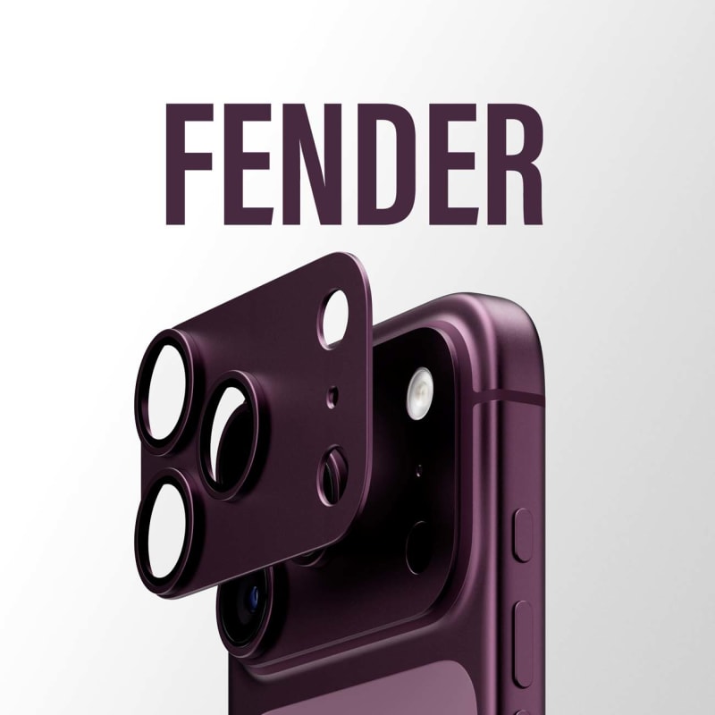 PanzerGlass Fender Camera Protector for iPhone 18 Pro - Dark Cherry