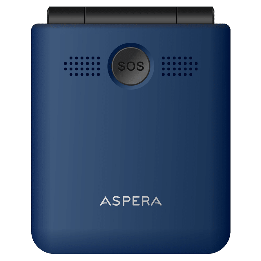 Aspera F50 Seniors 4G BIG button FLIP mobile phone with CRADLE 2024 MODEL - Black-OPEN BOX