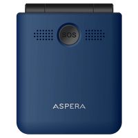 Thumbnail for Aspera F50 Seniors 4G BIG button FLIP mobile phone with CRADLE 2024 MODEL - Black-OPEN BOX