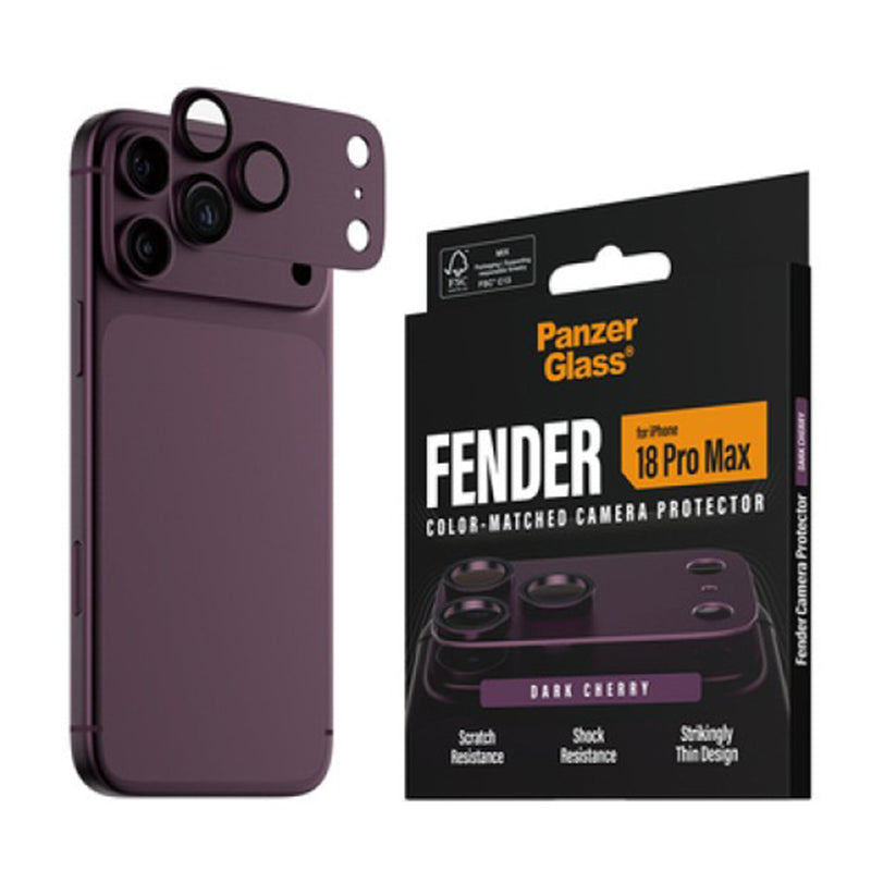 PanzerGlass Fender Camera Protector for iPhone 2026 6.9 Pro Max - Dark Cherry