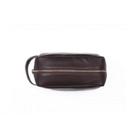Thumbnail for Leather United Unisex Dopp Toiletry Kit Bag - Brown (Genuine Leather)