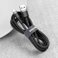 Thumbnail for Baseus USB-A To USB-C Cafule Tough Cable 2meter  - Gray
