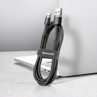Thumbnail for Baseus USB-A To USB-C Cafule Tough Cable 2meter  - Gray