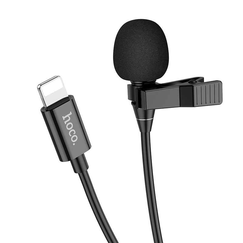 Hoco iPhone Lightning To Microphone L14 Cable 2m Length - Black