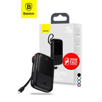 Thumbnail for Baseus 20W 10000mAh Digital Display Power Bank With Lightning Cable - Black