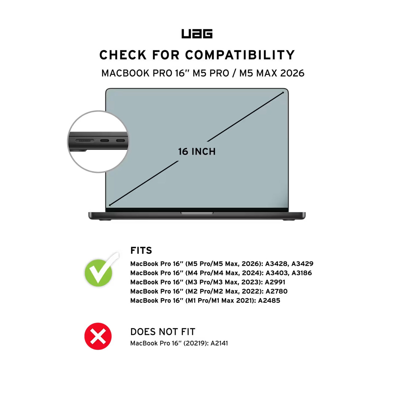UAG Plyo Case for Apple MacBook Pro (16") (M5/M4/M3 Max & Pro) - Ice