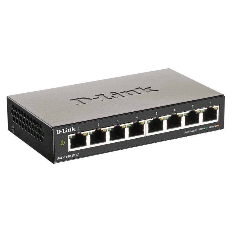 D-Link 8-Port Gigabit Smart Managed Switch - Black