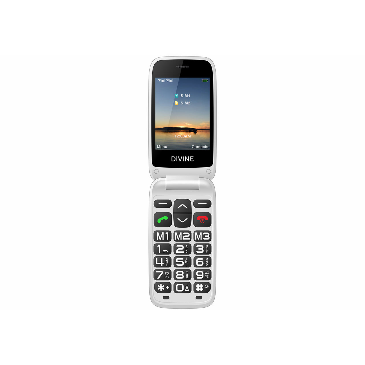 Divine V3 4G Senior Friendly Flip Mobile With Big Button & Loud Speaker