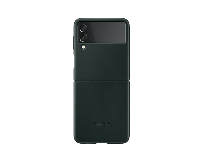 Samsung Leather Cover for Galaxy Flip3 - Green
