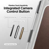 NOMAD Clear Leather Case for iPhone 18 Pro Max -Rustic Brown Horween