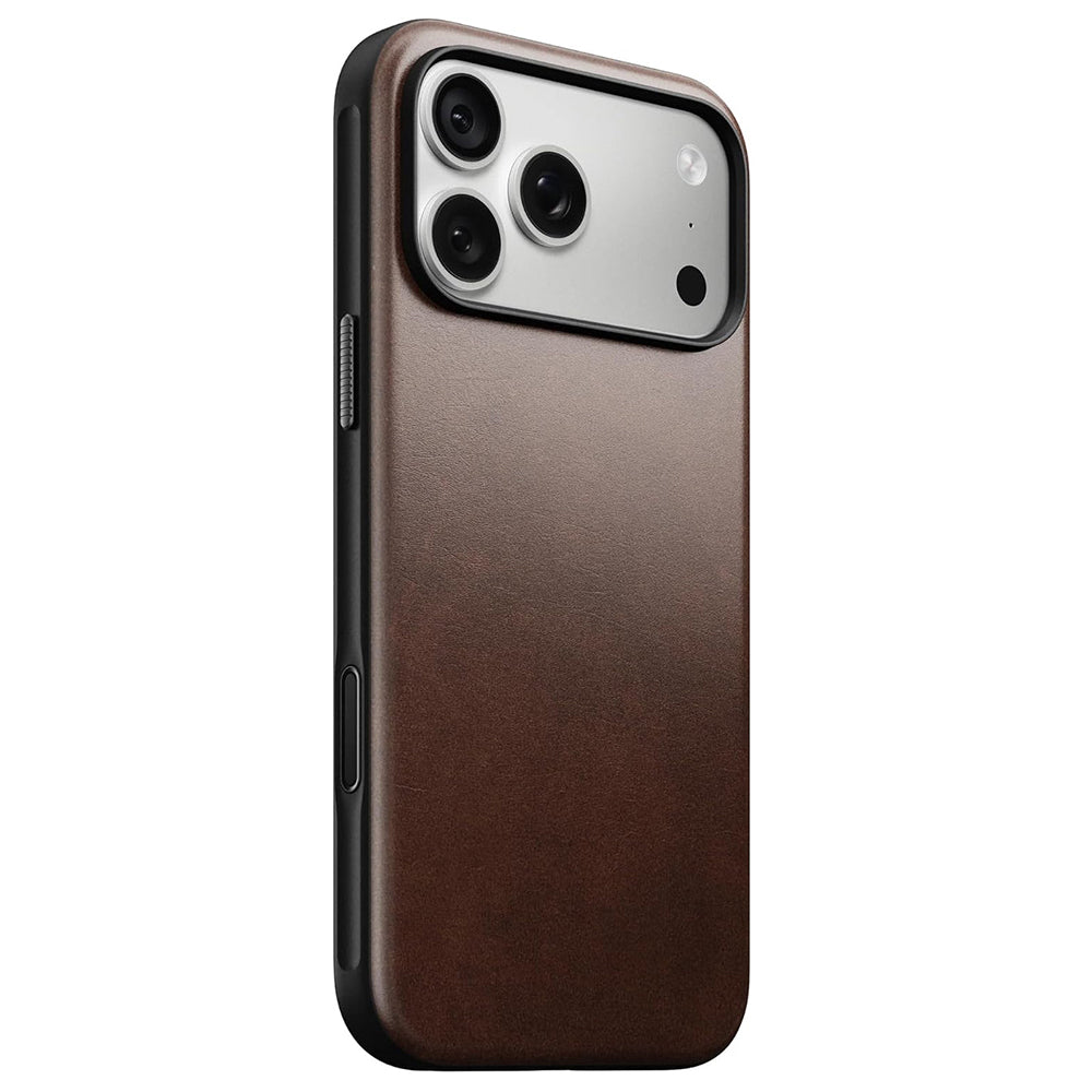 NOMAD Leather Case for iPhone 18 Pro Max - Rustic Brown Horween