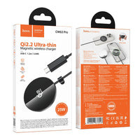 Thumbnail for Hoco CW63 Pro Qi2.2 25W Magnetic Wireless Fast Charger (MagSafe Compatible) - Black