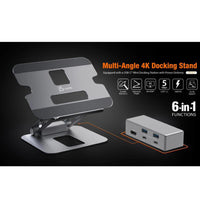 Thumbnail for J5create JTS327 Multi-Angle single 4K HDMI Docking Laptop Stand with USB-C Pass Through