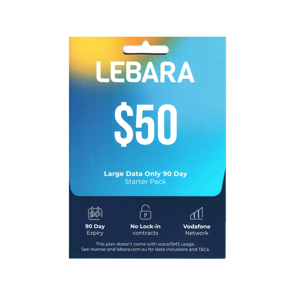 Lebara $50 Starter Pack PrePaid SIM Card