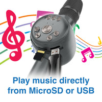 Thumbnail for Laser LED Wireless Karaoke Microphone- Silver