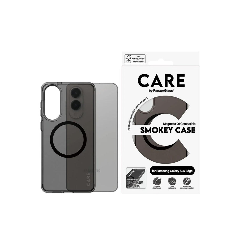PanzerGlass CARE by Urban Combat Case for Samsung Galaxy S25 Edge- Smokey/Black