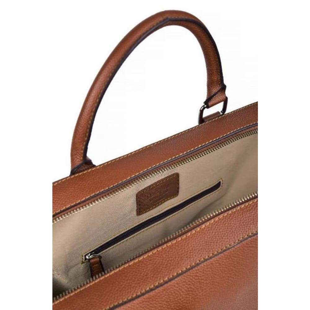 Leather United Laptop Bag - Tan (Genuine Leather)