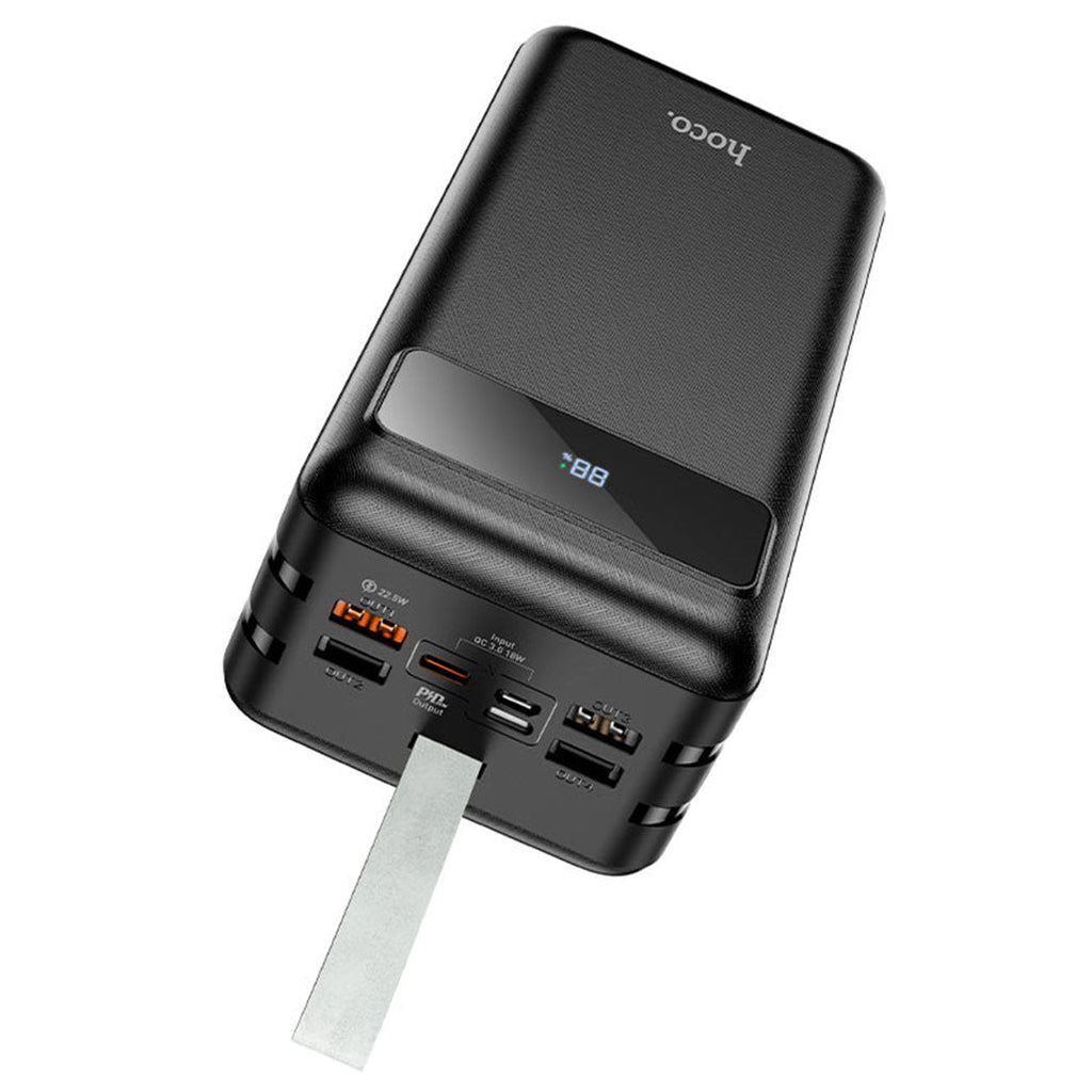 Hoco J86B 60000mAh 22.5W Powermaster Power Bank With LED Lamp - Black