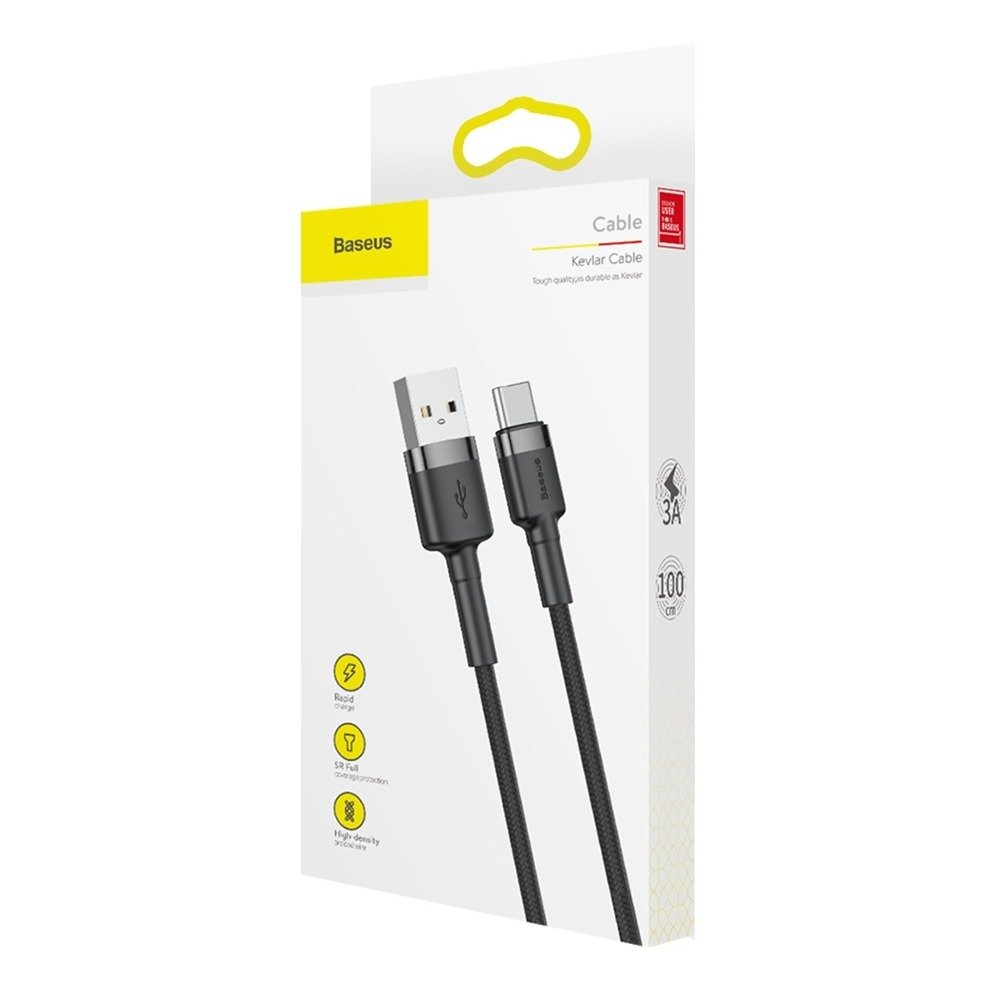 Baseus USB-A to USB-C Cafule Tough Cable 1M  1 meter - Gray