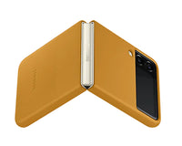 Thumbnail for Samsung Leather Cover for Galaxy Flip3 - Mustard