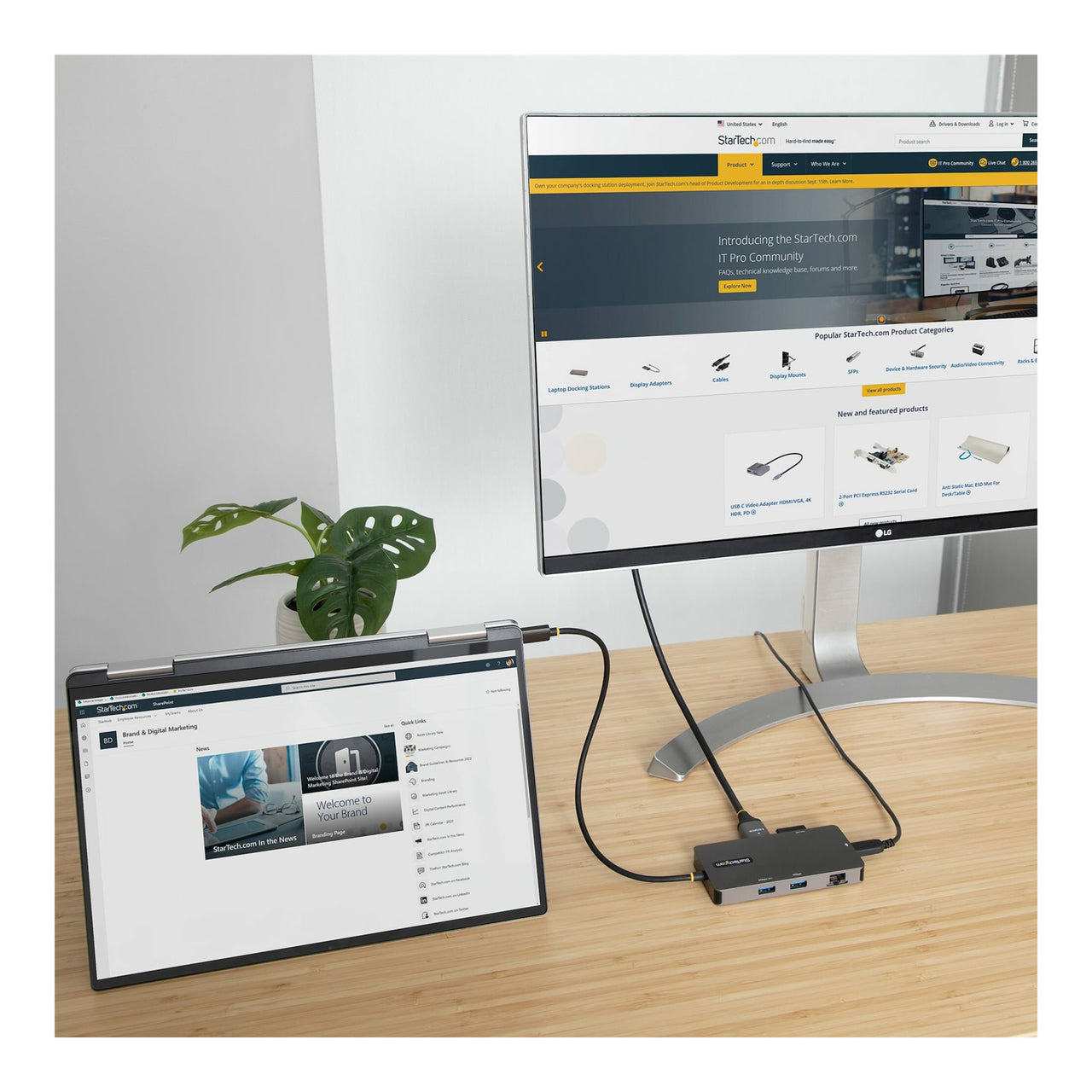 Startech USB C Multiport Adapter - Space Grey