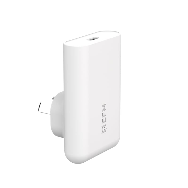 EFM 45W SlimLine Wall Charger with GaN, Power Delivery and PPS - White