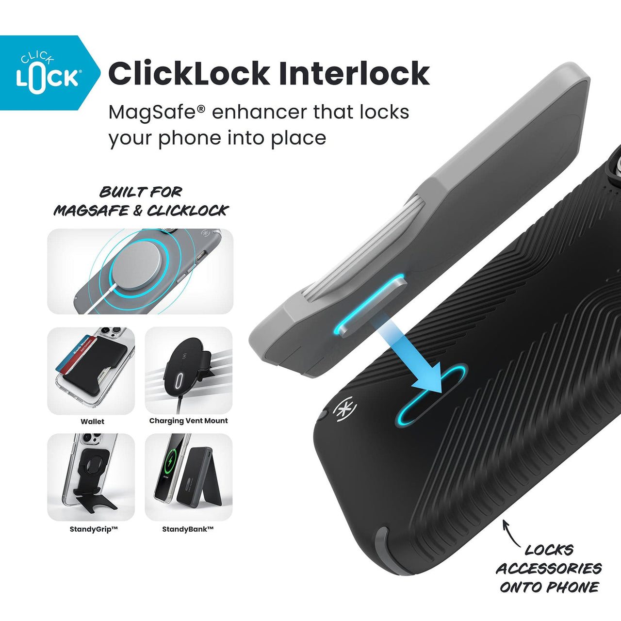 Speck Presidio2 Grip for iPhone 17 Pro - Black/Grey