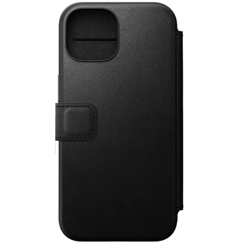 Nomad Leather Folio Case for iPhone 17e/16e/15/14 - Black