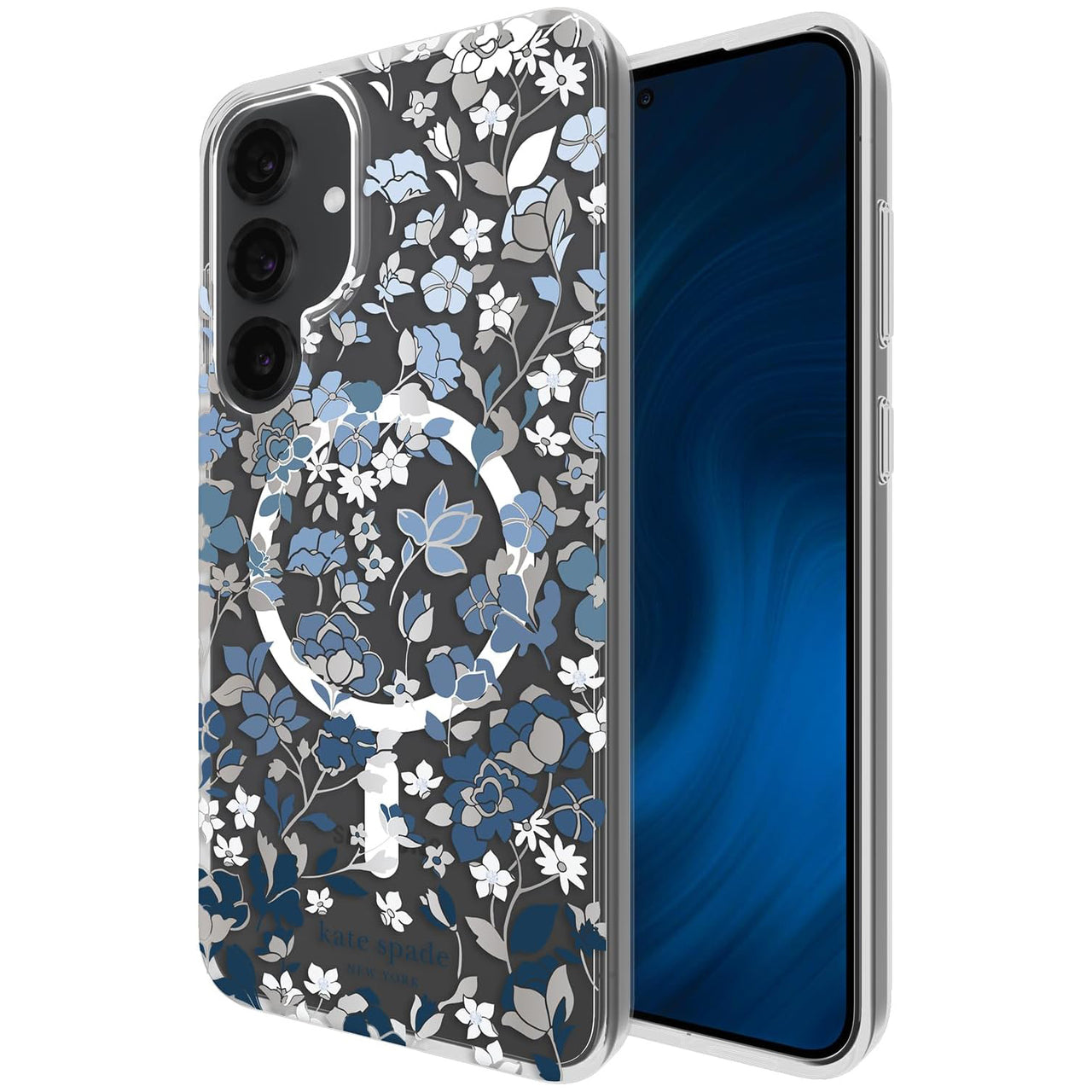 Kate spade Case with Magnets  for Samsung Galaxy S25 Plus - Flowerbed Blue Gems