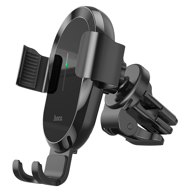 Hoco CA105 15W Three Axis Linkage Wireless Charger Air Vent Car Holder - Black
