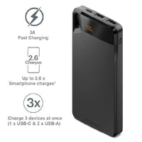 Thumbnail for Cygnett ChargeUp Boost 4th Gen 10,000 mAh Power Bank - Black