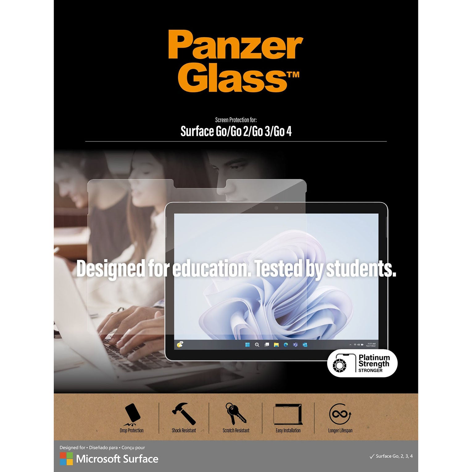 PanzerGlass Screen Protector Edge to Edge SP - Surface Go 1/2/3/4