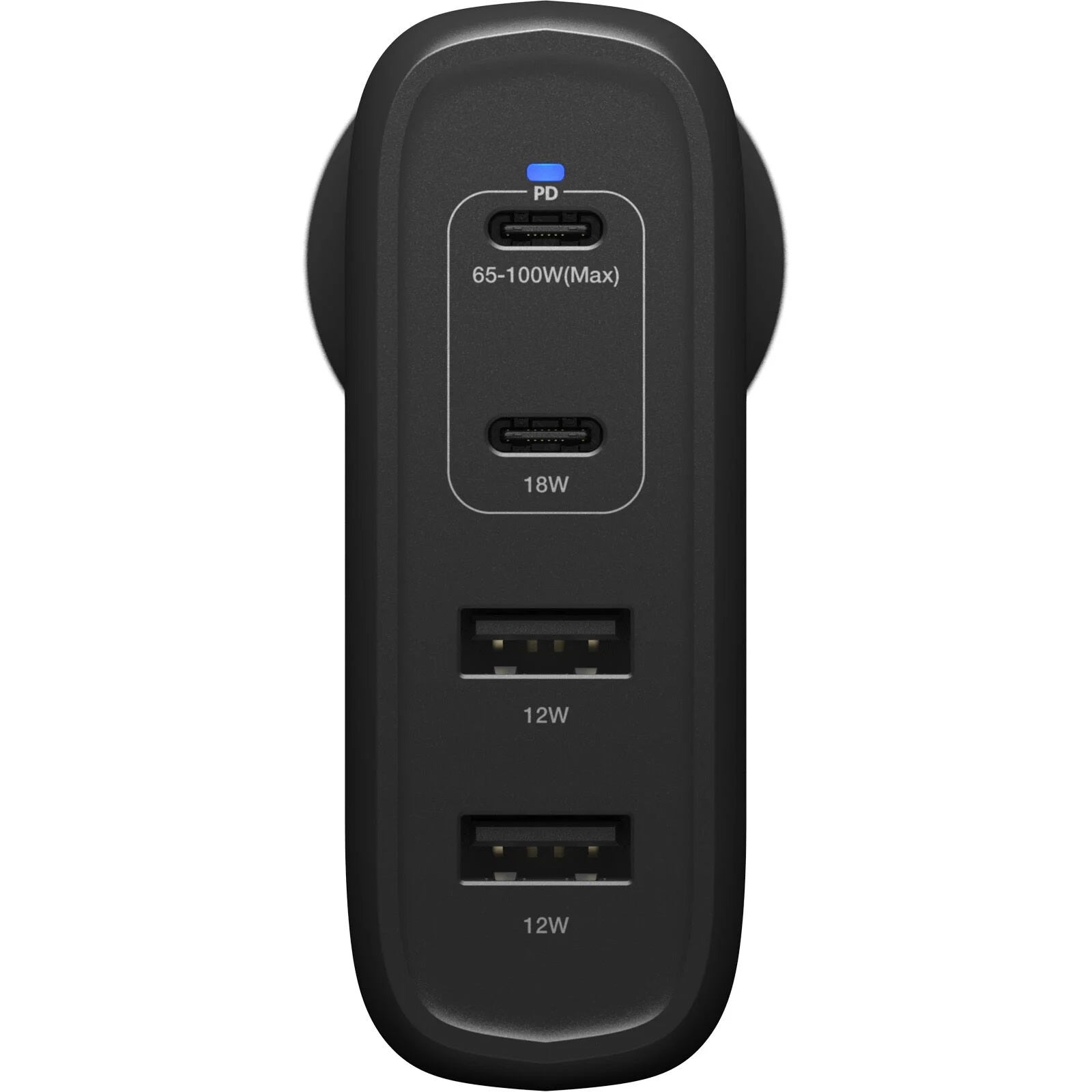 OtterBox 100W Four Port USBC (Type I) PD Fast GaN Wall Charger - Black