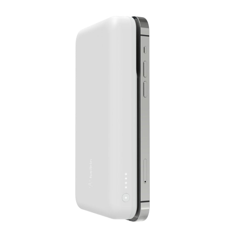 Belkin BoostCharge Magnetic Wireless Power Bank 10000 mAh Compatible with MagSafe - White